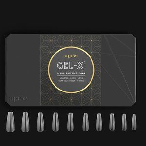 Apres Gel X Nail Tips - Long, Coffin Shape, Sculpted 500 Piece Set